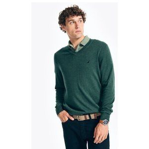 NAVTECH BY NAUTICA V-NECK SWEATER Spruce Size Small NWT